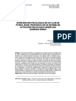 Intervención Psicológica en Un Club de Fútbol Base - Propuesta