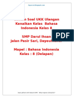 Latihan Soal UKK BHS Indonesia Kelas 8 SMP