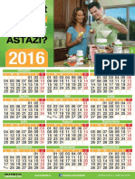 Monthly calendar 2016