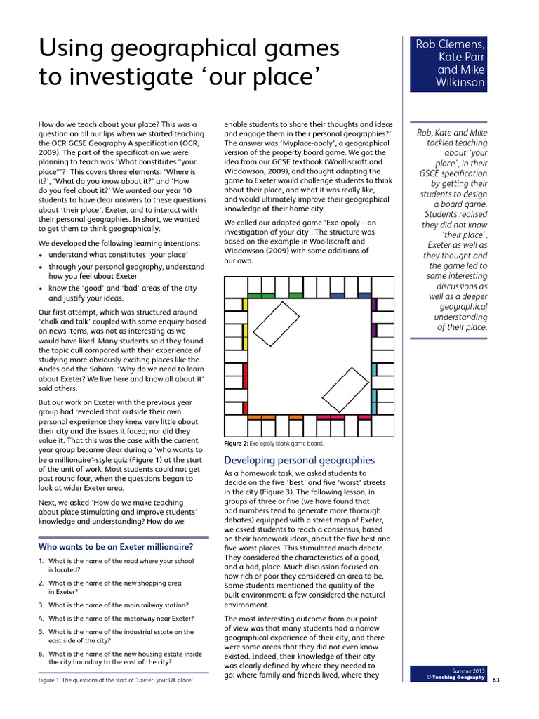 Engaging Students with Exeter Geography | PDF | Understanding | Learning