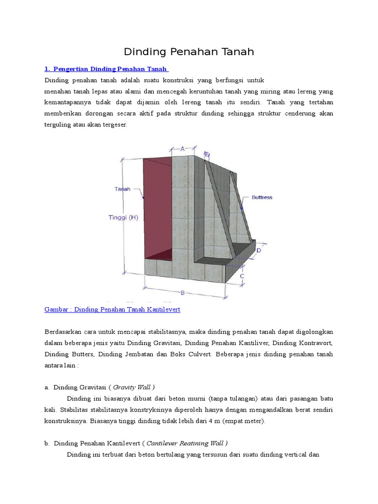 Dinding Penahan Tanah | PDF