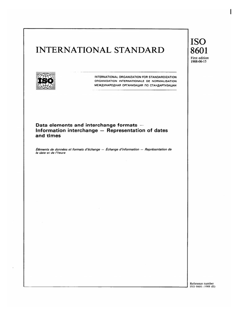 Iso 8601 PDF | PDF
