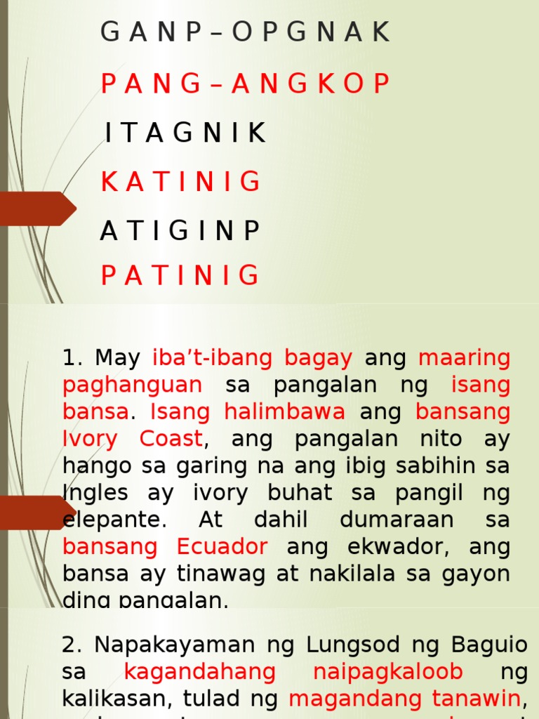 Pang Angkop | PDF
