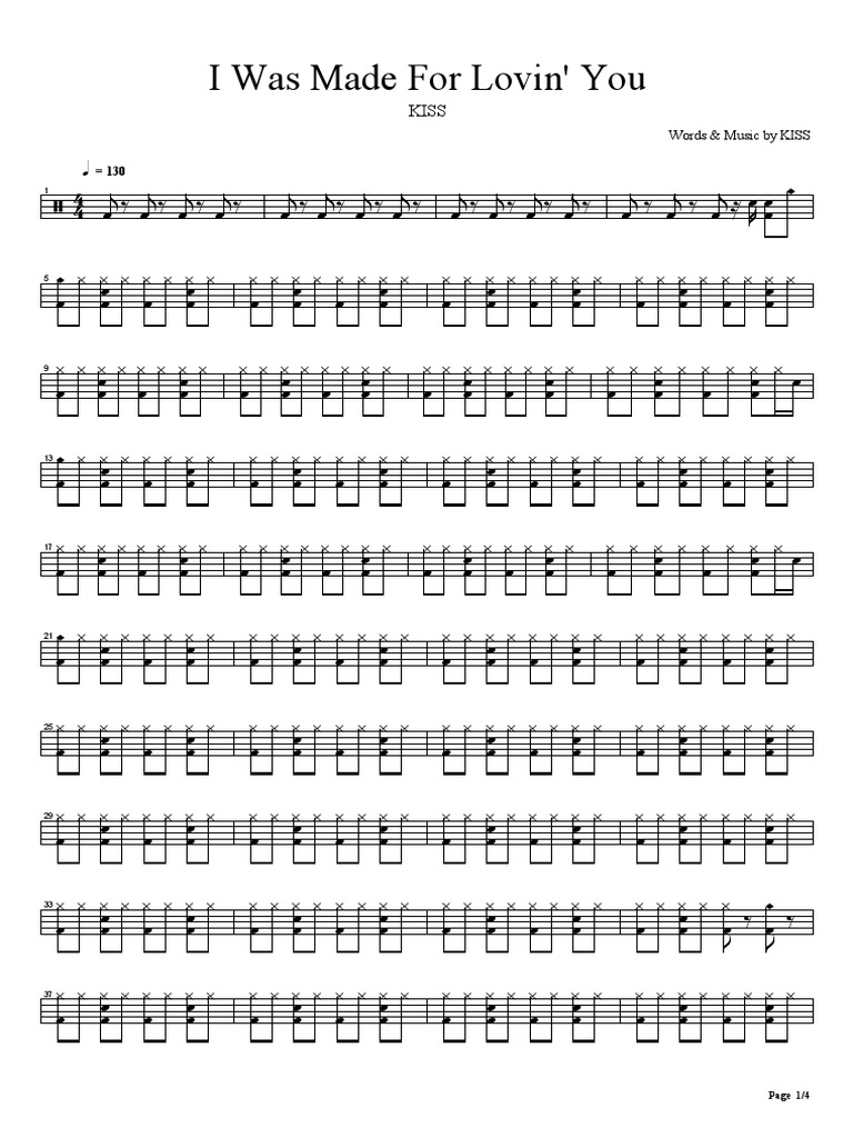 Kiss i Was Made for Lovin You[1partitura]