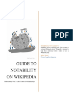 Guide to Wikipedia Notability