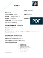 Curriculum Vitae de Sandra