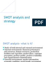 SWOT Analysis and Strategy