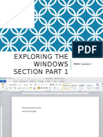 1 - Exploring The Windows Section