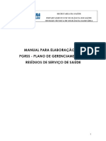 Manual para Elaboração Do PGRSS - Plano de Gerenciamento de Resíduos de Serviço de Saúde