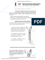 Trabalho em telhados e coberturas