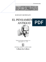 Mondolfo, Rodolfo - El to Antiguo. Vol I y II