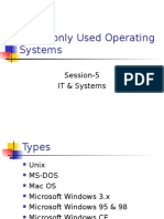 Commonly Used Operating Systems
