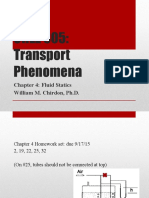 CHEE 305: Transport Phenomena: Chapter 4: Fluid Statics William M. Chirdon, PH.D