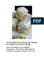 Hojaldres Rellenos de Crema de Limon Cbf