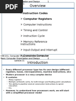 Timing and Control Instruction Cycle Memory Reference Instructions Input-Output and Interrupt Complete Computer Description