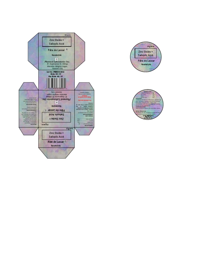 Zinc Oxide + Salicylic Acid Pâte de Lassar Keratolytic Cream PDF
