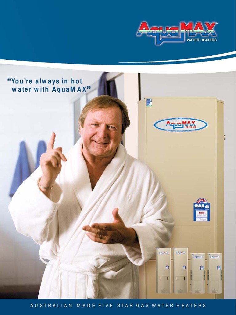 Aqua Max Gas Hot Water Brochure 270 | PDF | Water Heating | Thermodynamics