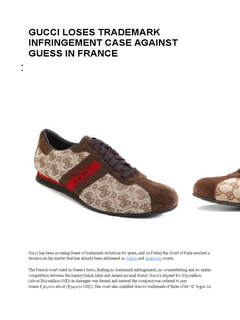 Gucci Loses Trademark Infringement Case Against Guess in France ...