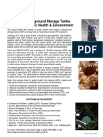 Leaking Underground Storage Tanks: A Threat To Public Health & Environment