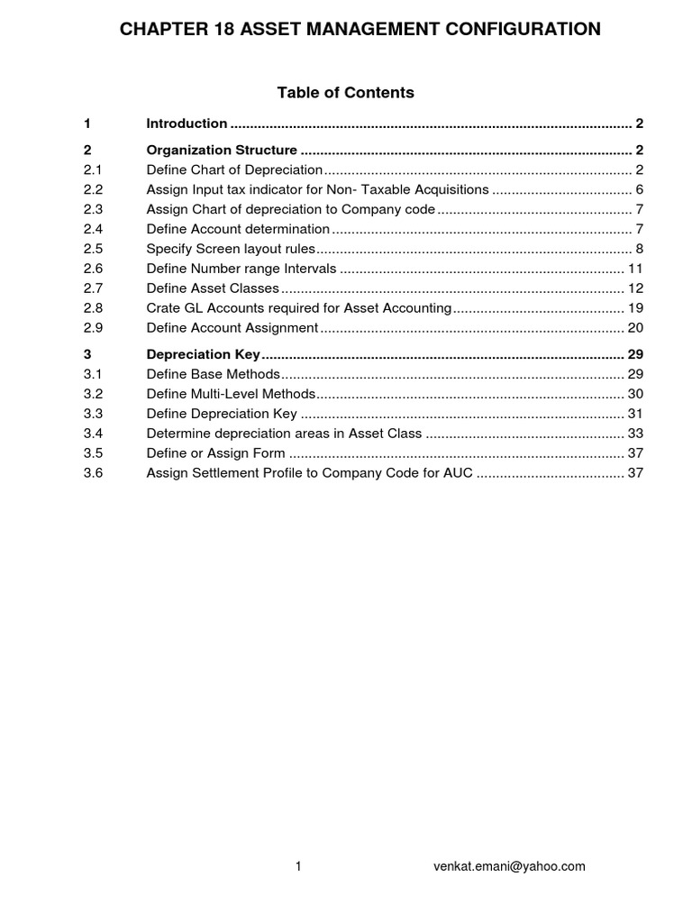 Asset Management Configuration Guide | PDF | Depreciation | Valuation ...