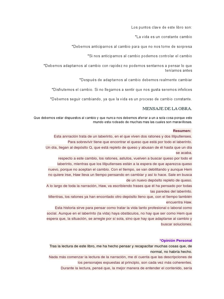 42+ Quien Se Comio Mi Queso Pdf Pics Mercio Mapa