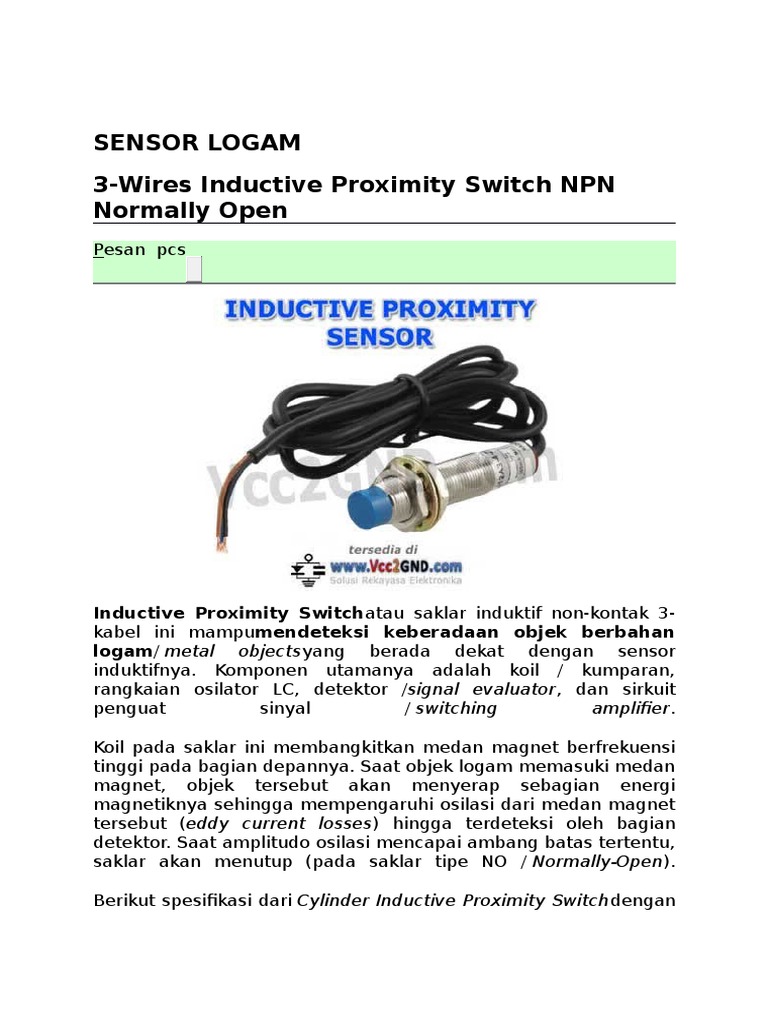 Sensor Logam untuk Arduino Uno | PDF
