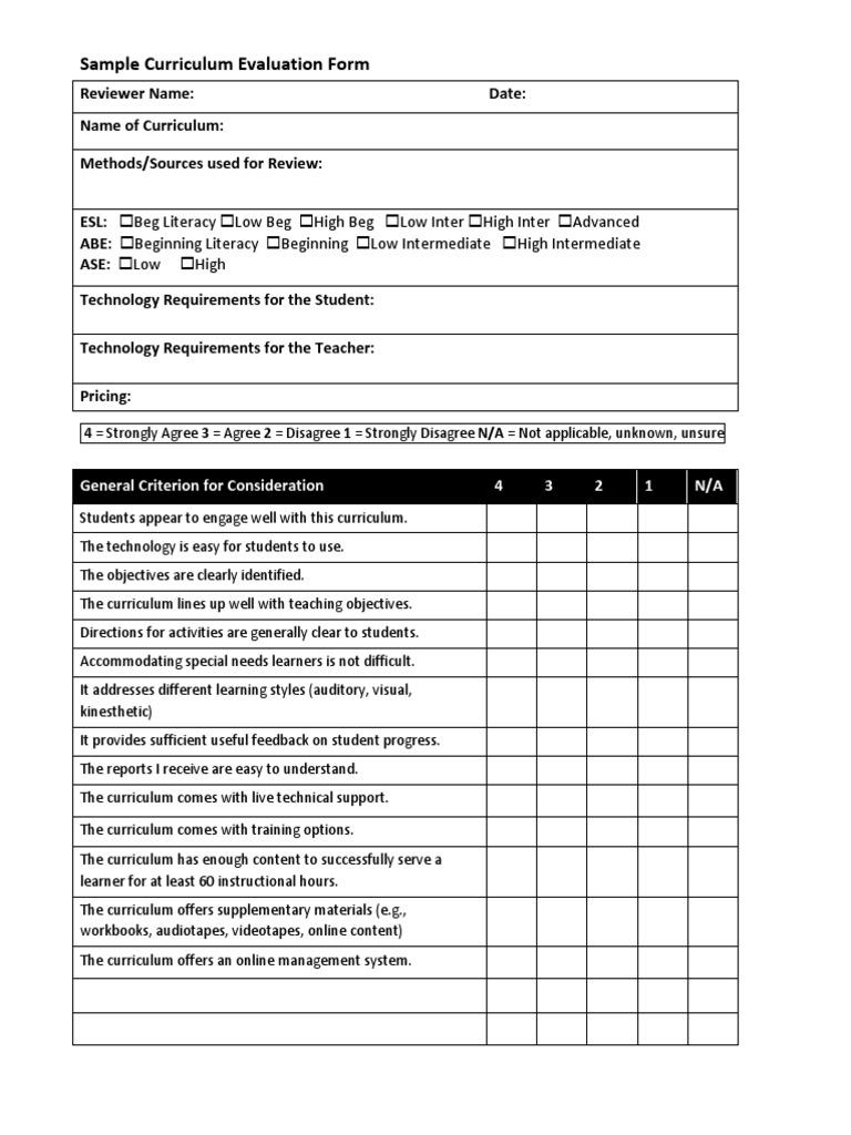 sample-curriculum-review-form