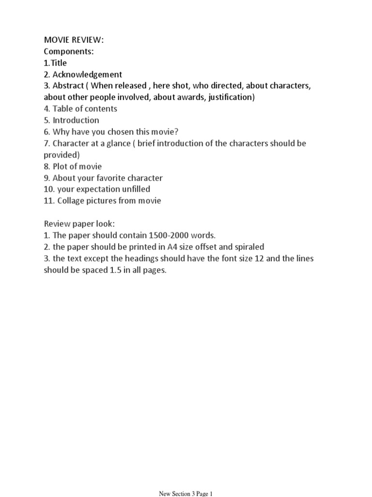 What Is Movie Review Pdf