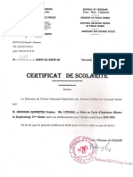 Certificat de Scolarite