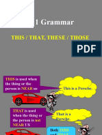 S. 1 Grammar: This / That, These / Those