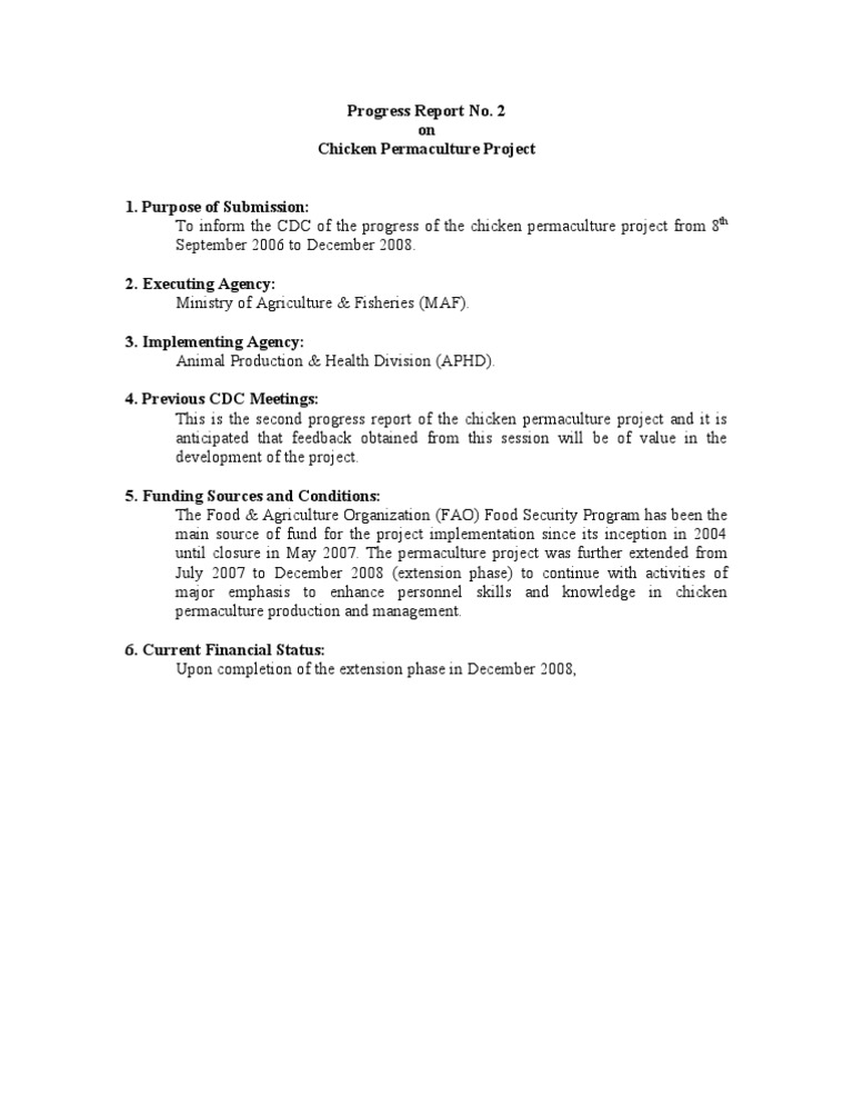 Progress Report Chicken No 2 | PDF | Wellness | Science & Mathematics