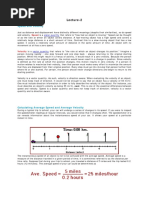 Lecture-2: Speed and Velocity