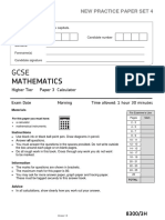 AQA GCSE Mathematics-Unit 3H-Practice Paper Set 4-V1.1