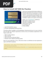 How to Install SAP IDES for Practice