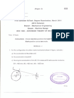 m Tech Advanced Theory of Mechanisms 2013 Sch s1 2014