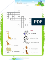 Zoo Animals Crossword PDF