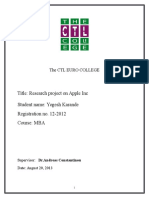 Mba Project Report On Apple