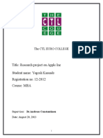 Mba Project Report on Apple