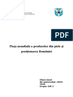 Piața Mondială A Produselor Din Piele Și Poziționarea României