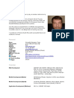 Curriculum Vitae of Experienced Programmer and Amateur Astronomer