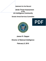 Rapport James Clapper SASC - Unclassified - 2016 - ATA - SFR - FINAL PDF