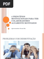 4 Princípios Motivacionais Para Ter Colaboradores Altamente Motivados..