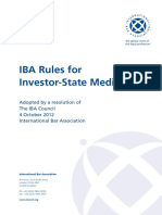 2006 - Investor-State Mediation Rules 2012