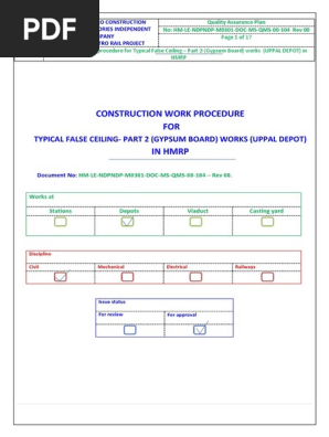 False Ceiling Work Gypsam Drywall Scaffolding