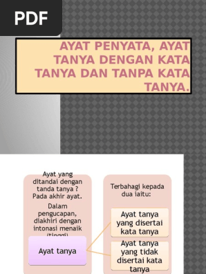 Ayat Tanya Dengan Kata Tanya Dan Tanpa Kata Pdf