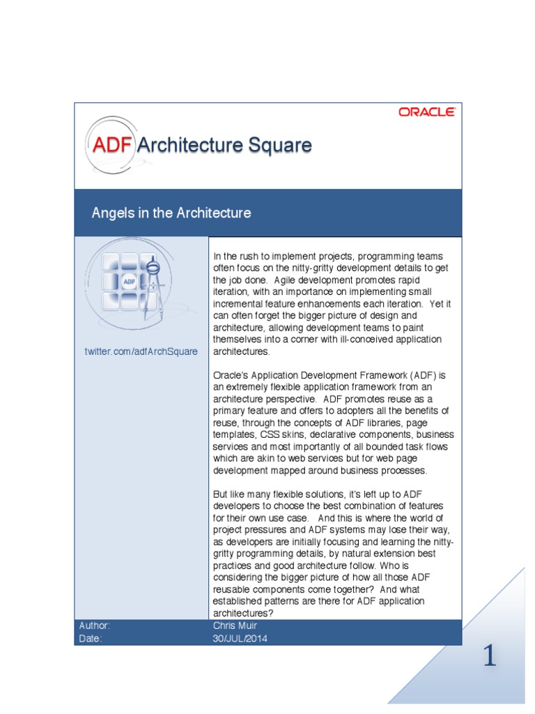 ADF Architectural Patterns Explained | PDF | Component Based Software ...