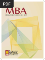 MBA 2016-2017 Handbook