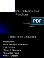 World Bank - Objectives & Functions