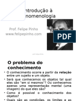 Introdução à Fenomenologia Prof. Felipe Pinho
