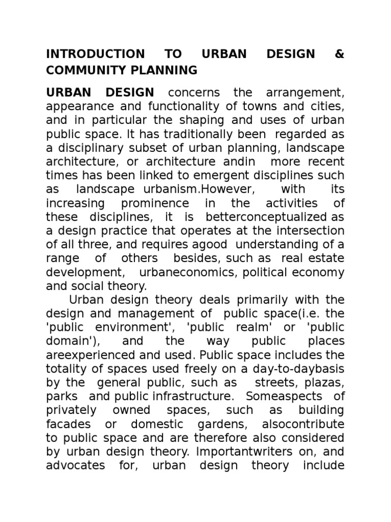 Urban Design & Community Planning | PDF | Urban Design | Disability